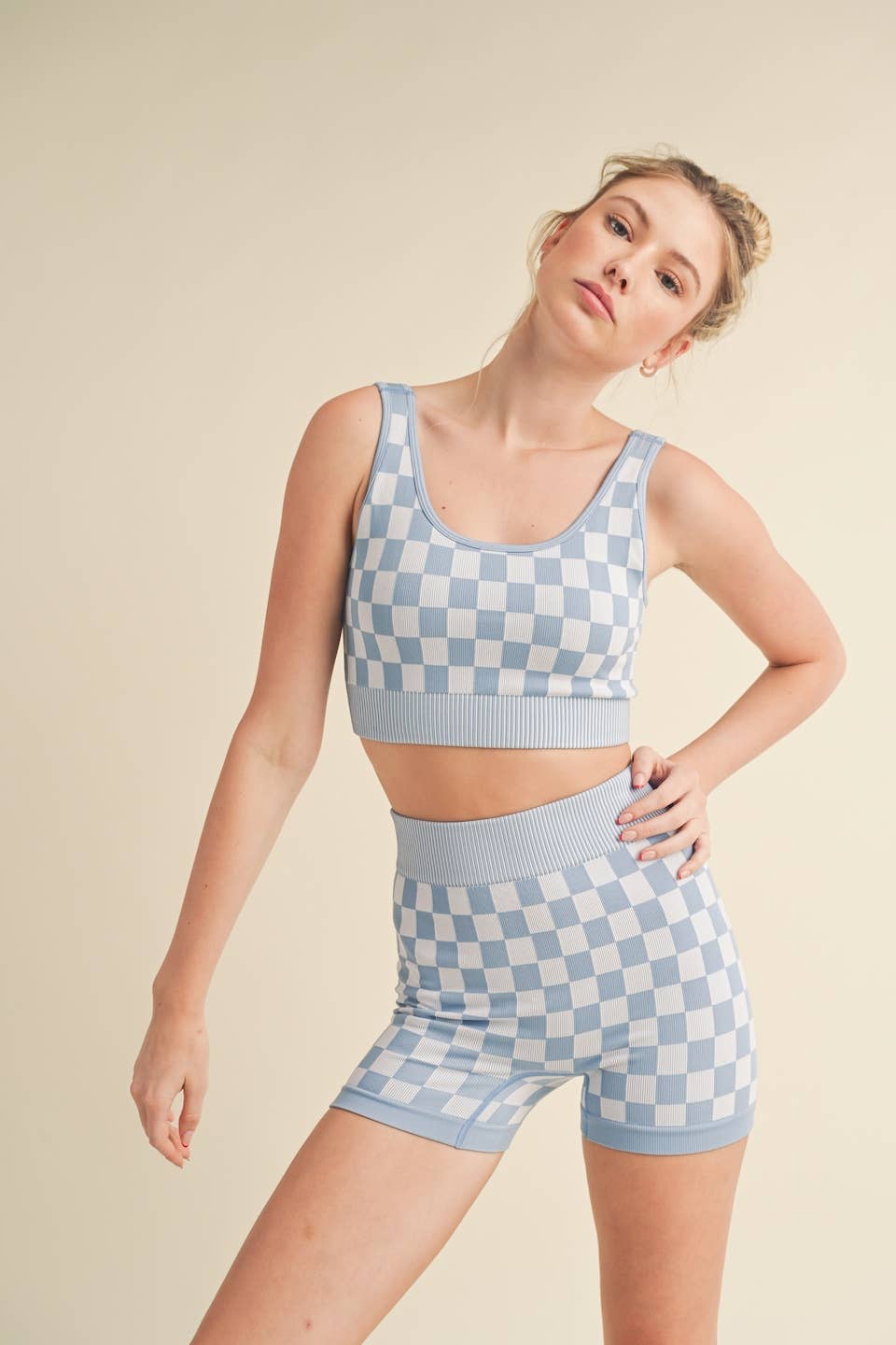 Checkmate Cropped Two Piece Set