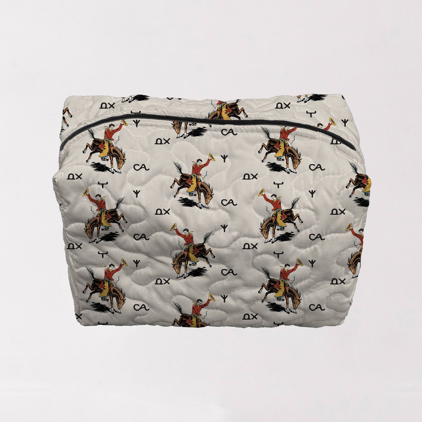 Lazy J Linen Makeup Bag