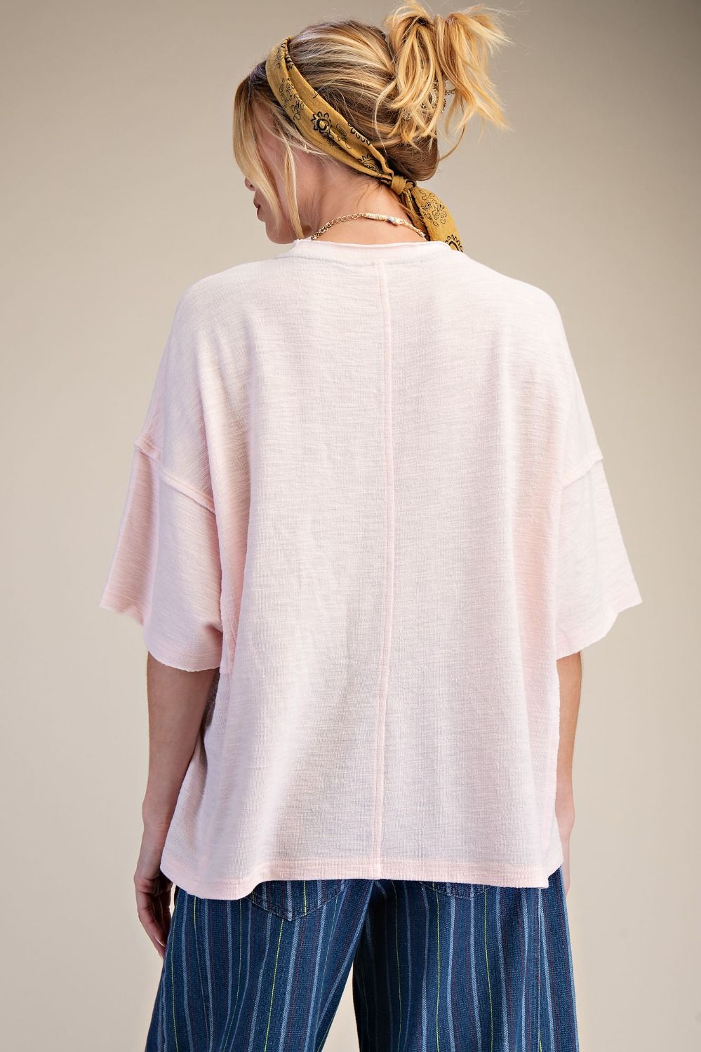 FLORAL PATCH WASHED COTTON BOXY TOP