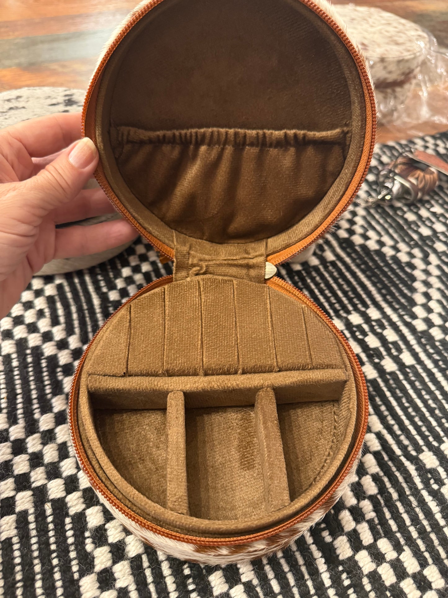 Cowhide Jewelry Box