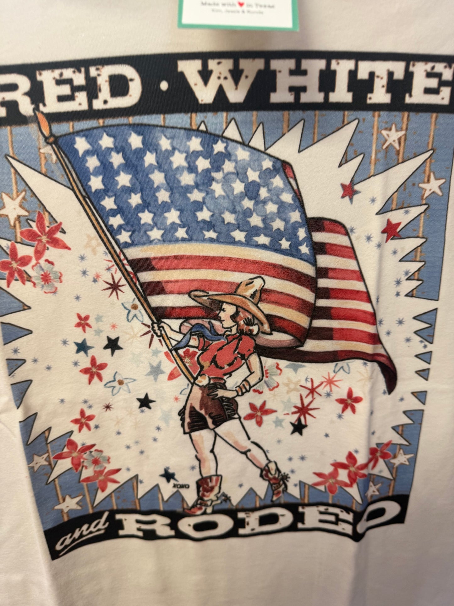 Xoxo Tee Red White Rodeo