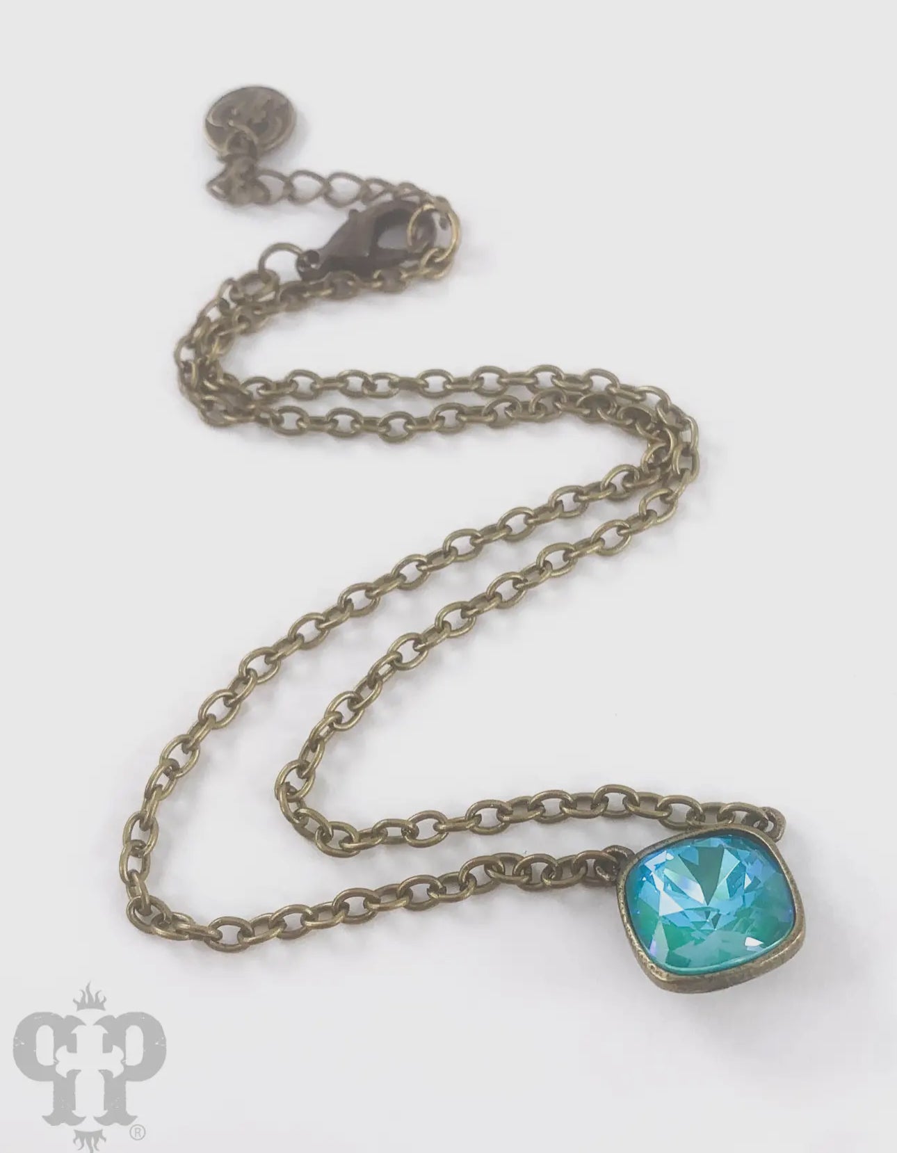 Austrian Square Crystal Chain
Necklace, 12mm