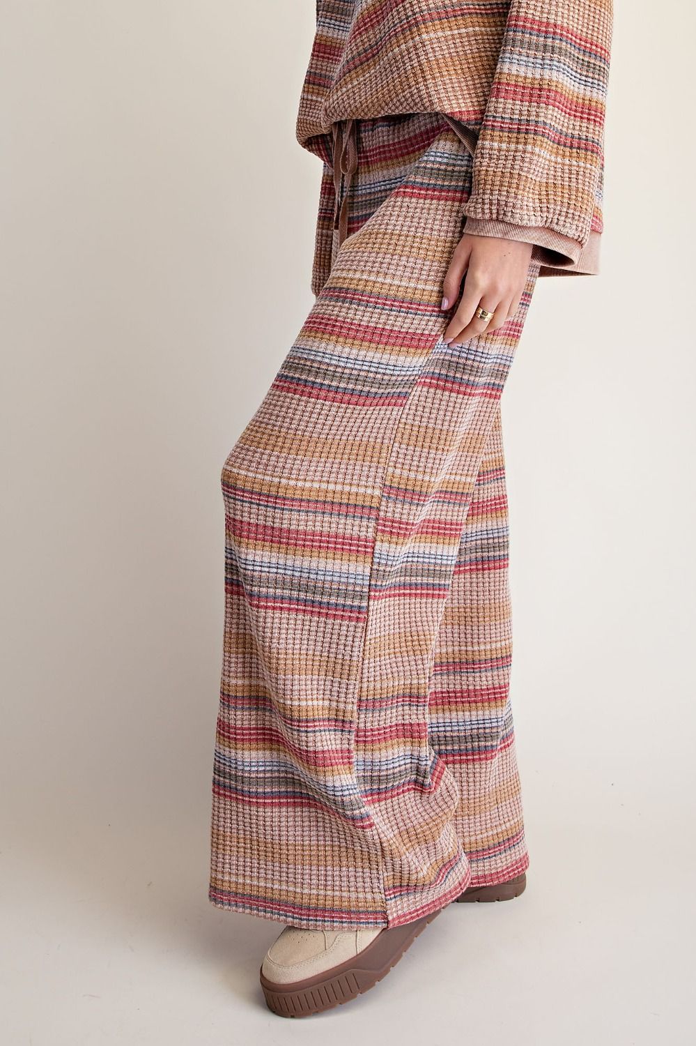 STRIPE THERMAL WASHED SET