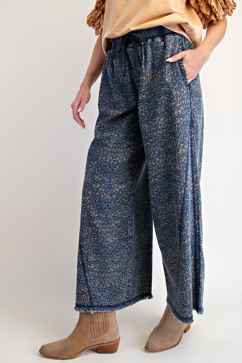 Animal Print Denim Pant