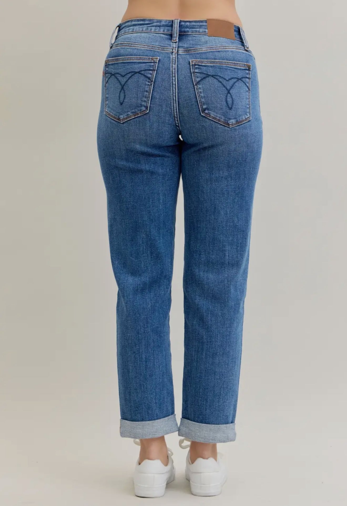 Judy Blue Mid Rise Boyfriend Classic Cuffed