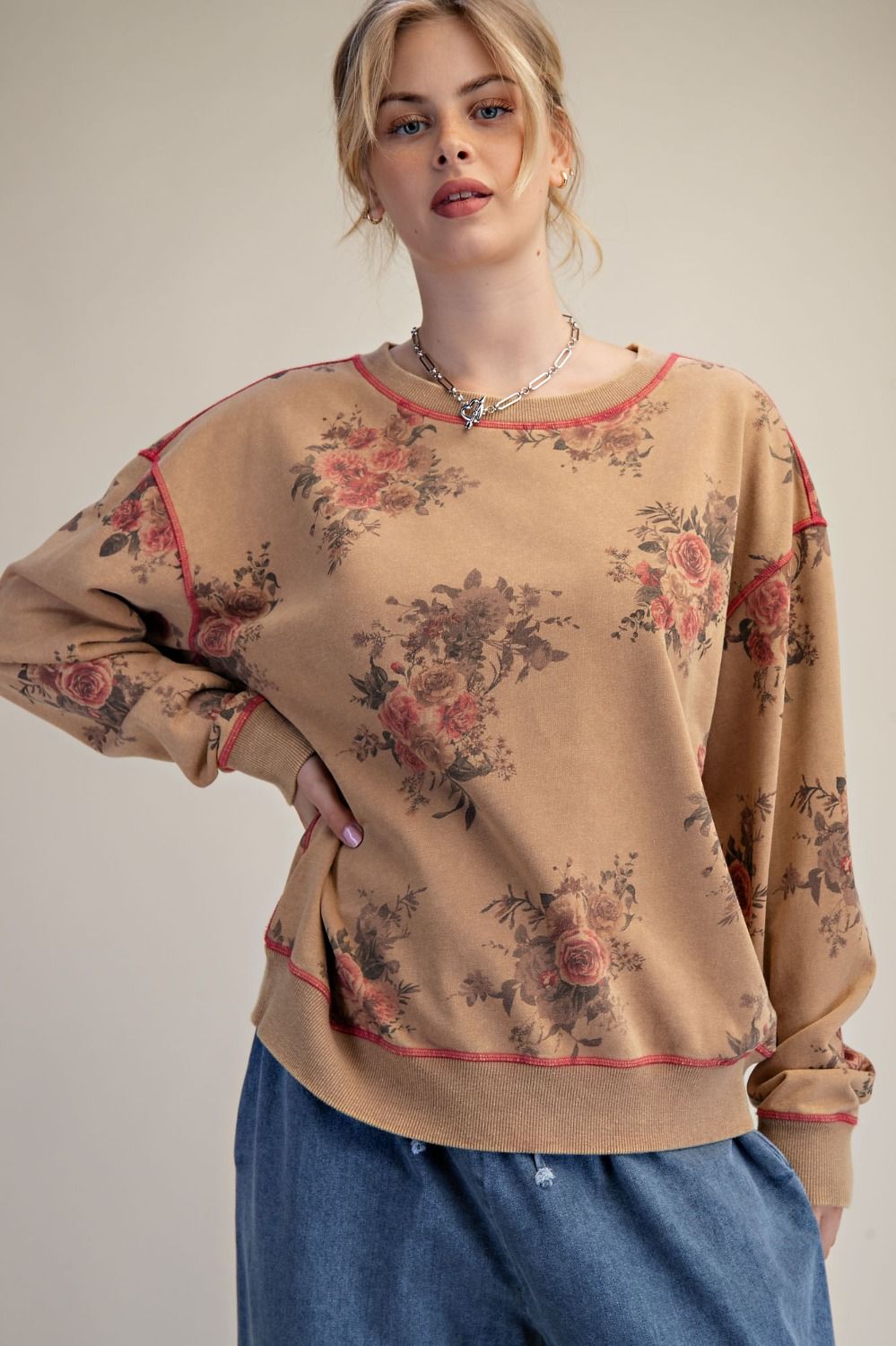 Toasted Floral Sweater