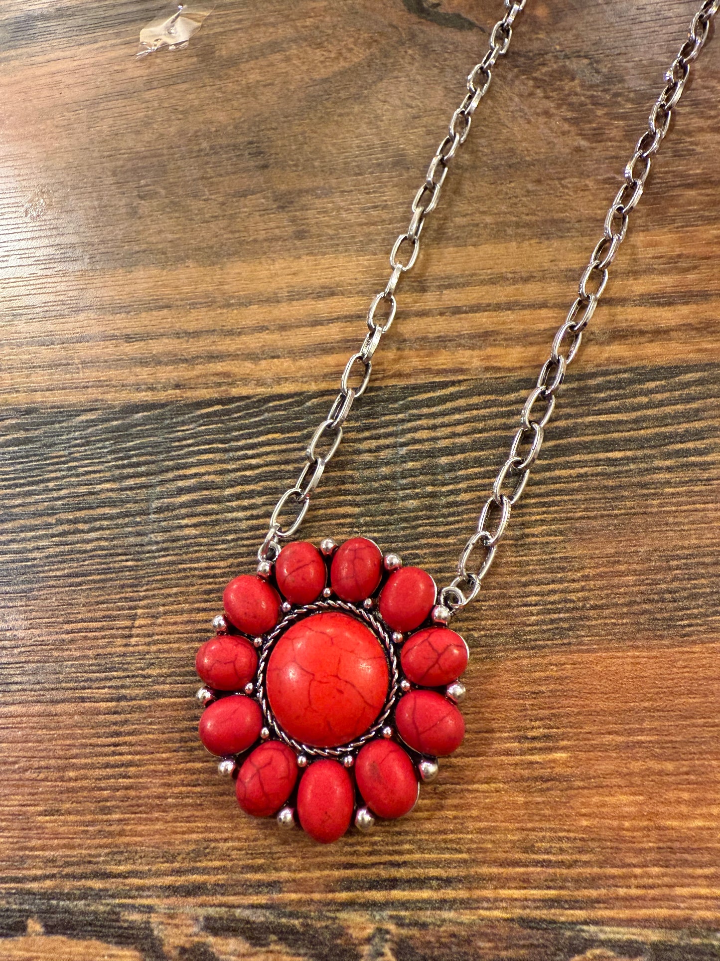 Red Concho Necklace