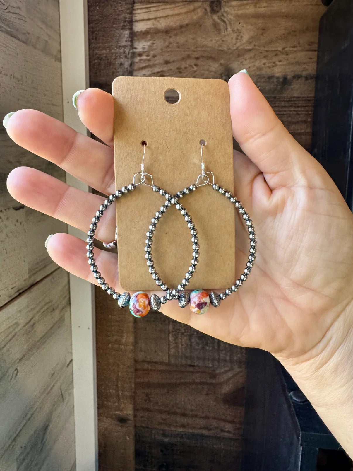 Smaller Sterling Silver Pearls
Hoops with Mohave