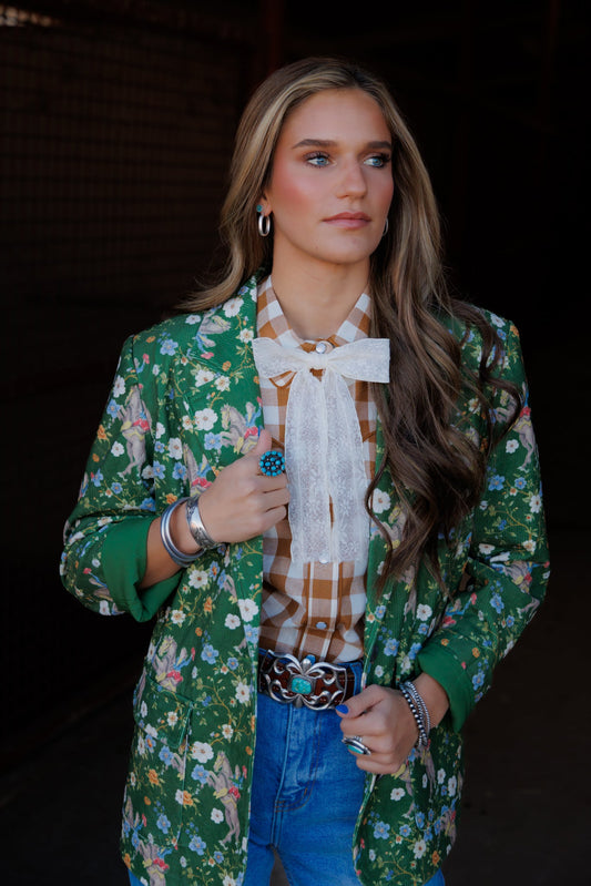 Justin Corded Floral Cowboy Blazer