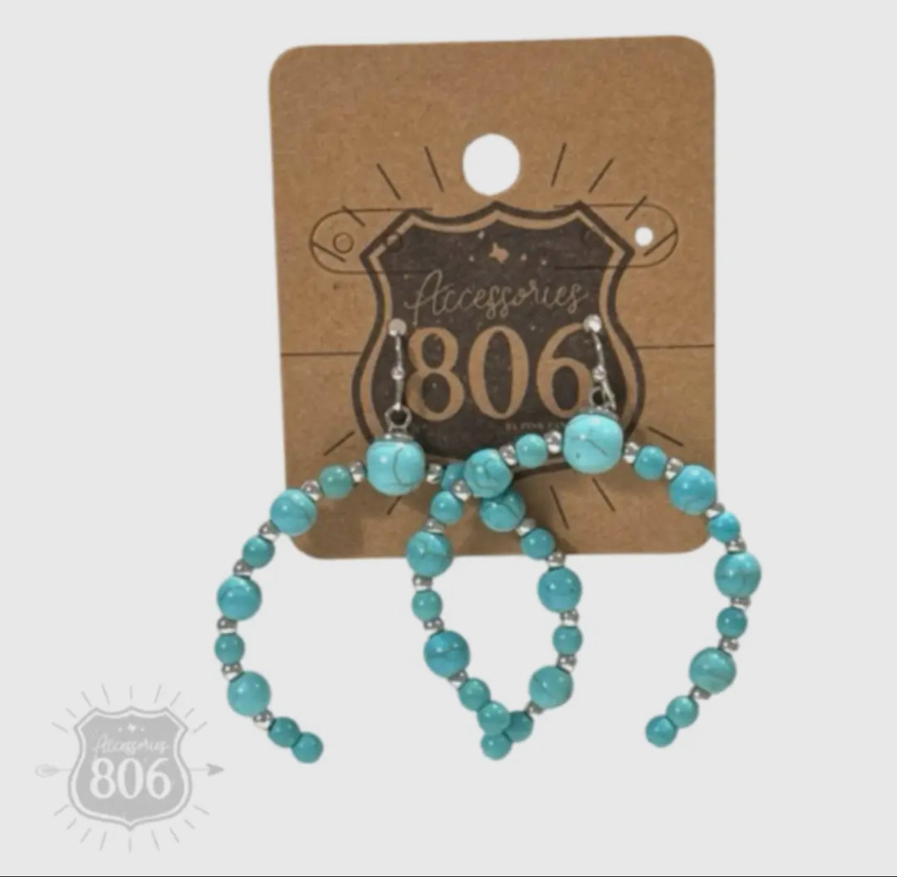 Stone Bead Arch Earring