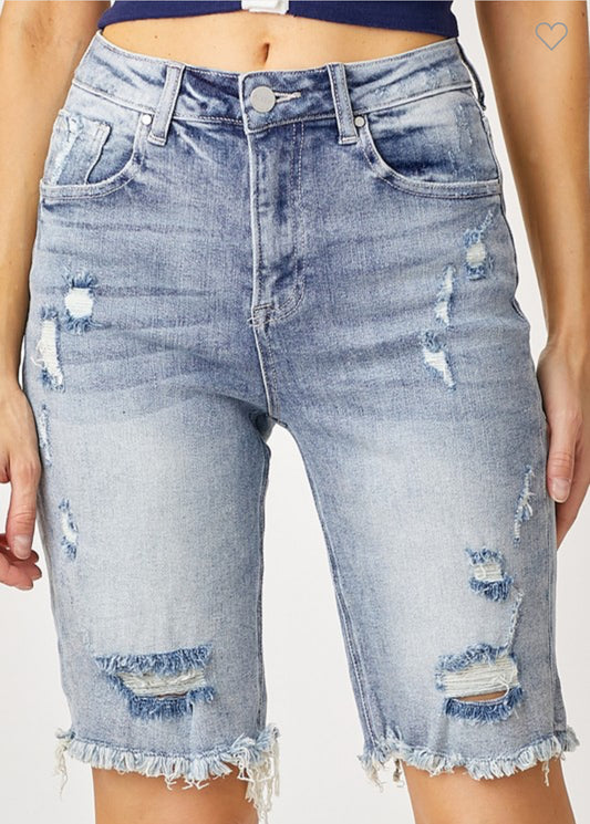 High Rise Bermuda Shorts