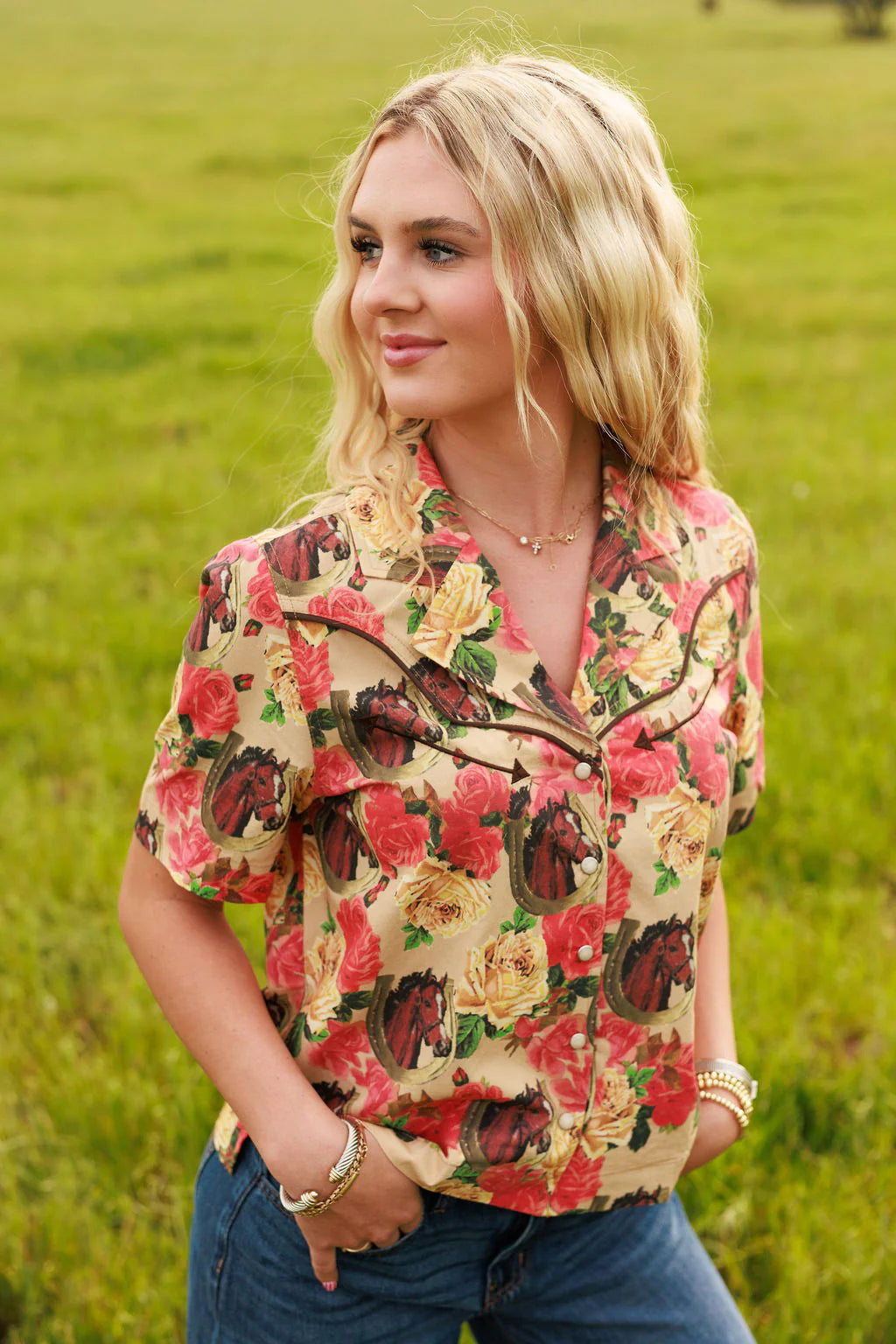 BLOOMING BRONC BLOUSE
