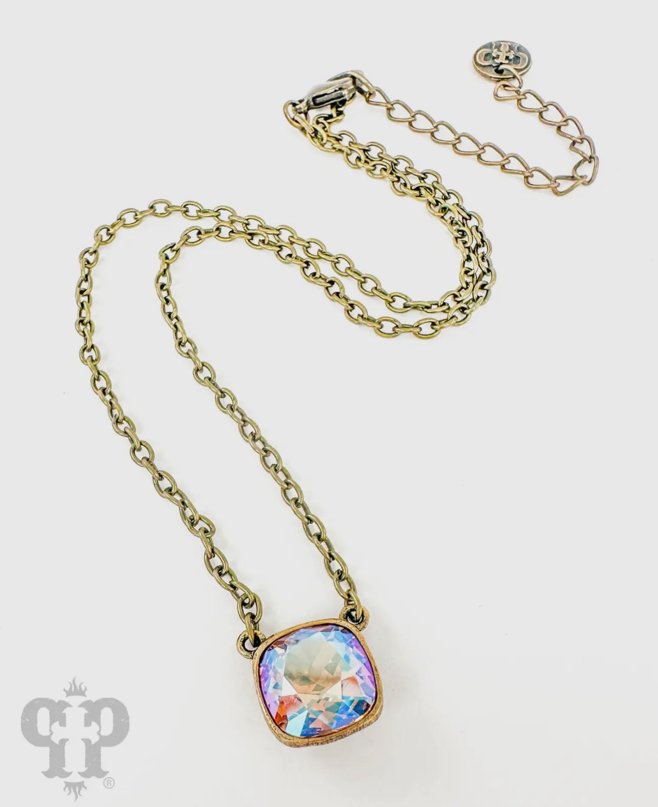 Austrian Square Crystal Chain
Necklace, 12mm