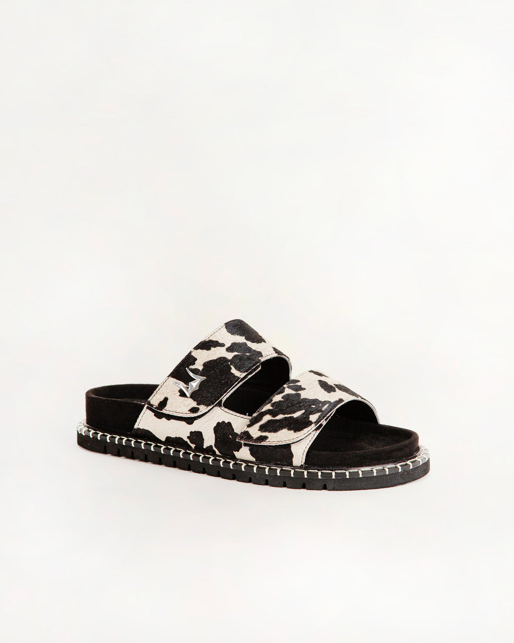 DEEN CANYON SANDALS - BLACK AND WHITE COWHIDE