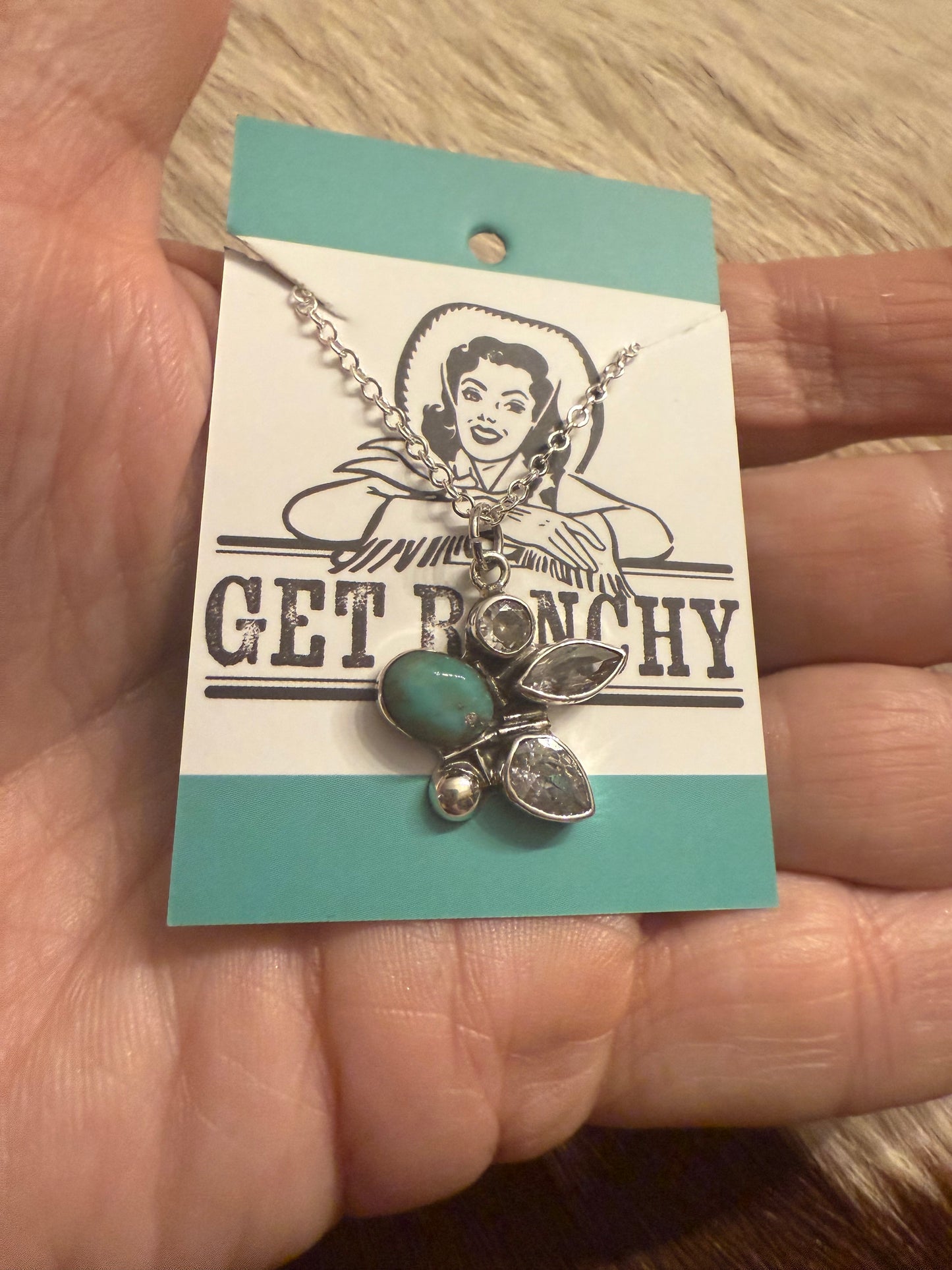 Turquoise Chunky Cluster Necklace