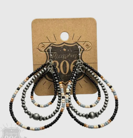 Beaded Teardrop Earring