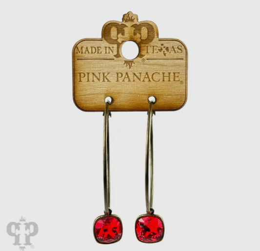 Austrian Square Crystal Hoop
Earring, 12mm