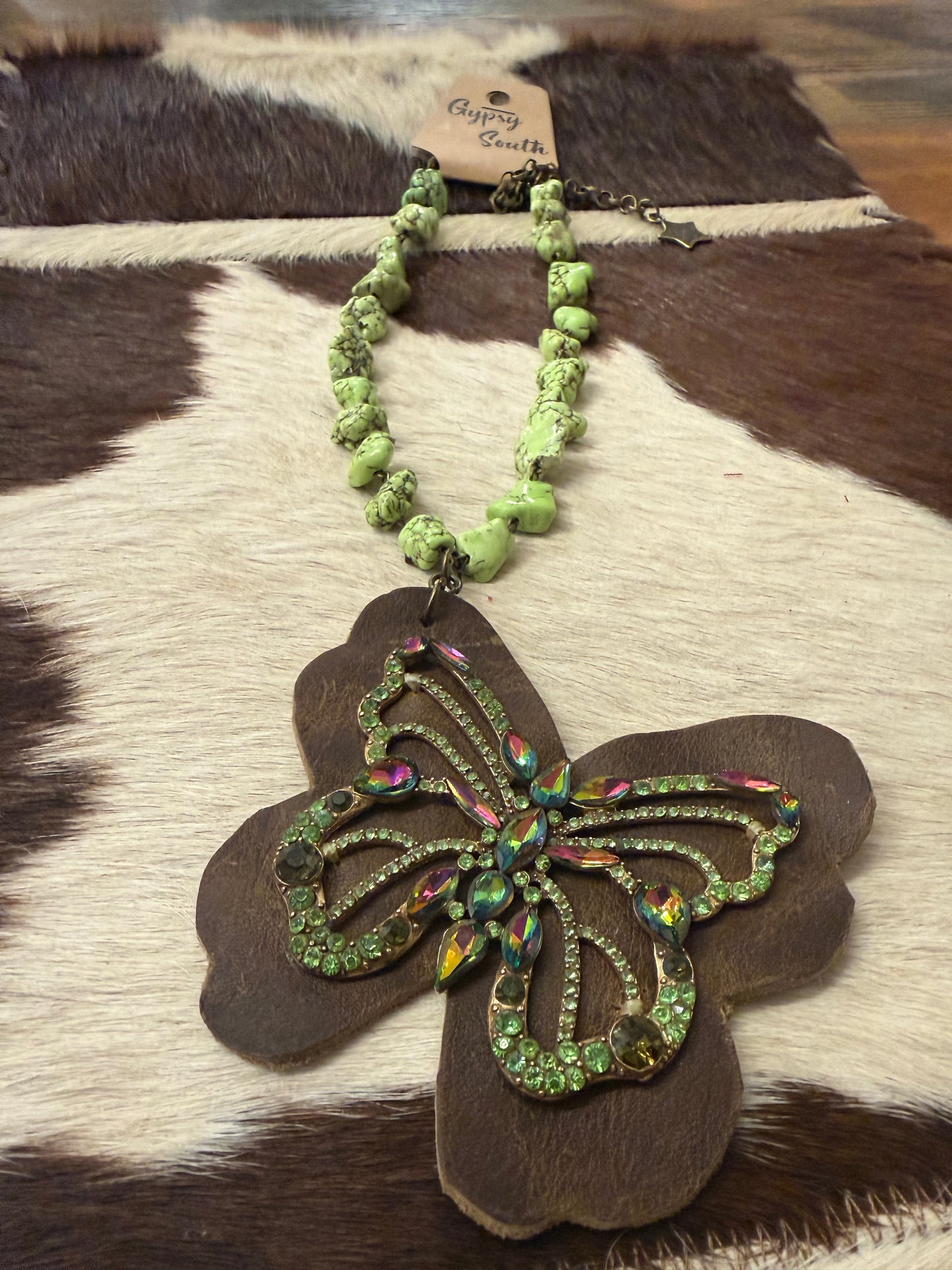 Rainbow Butterfly Necklace