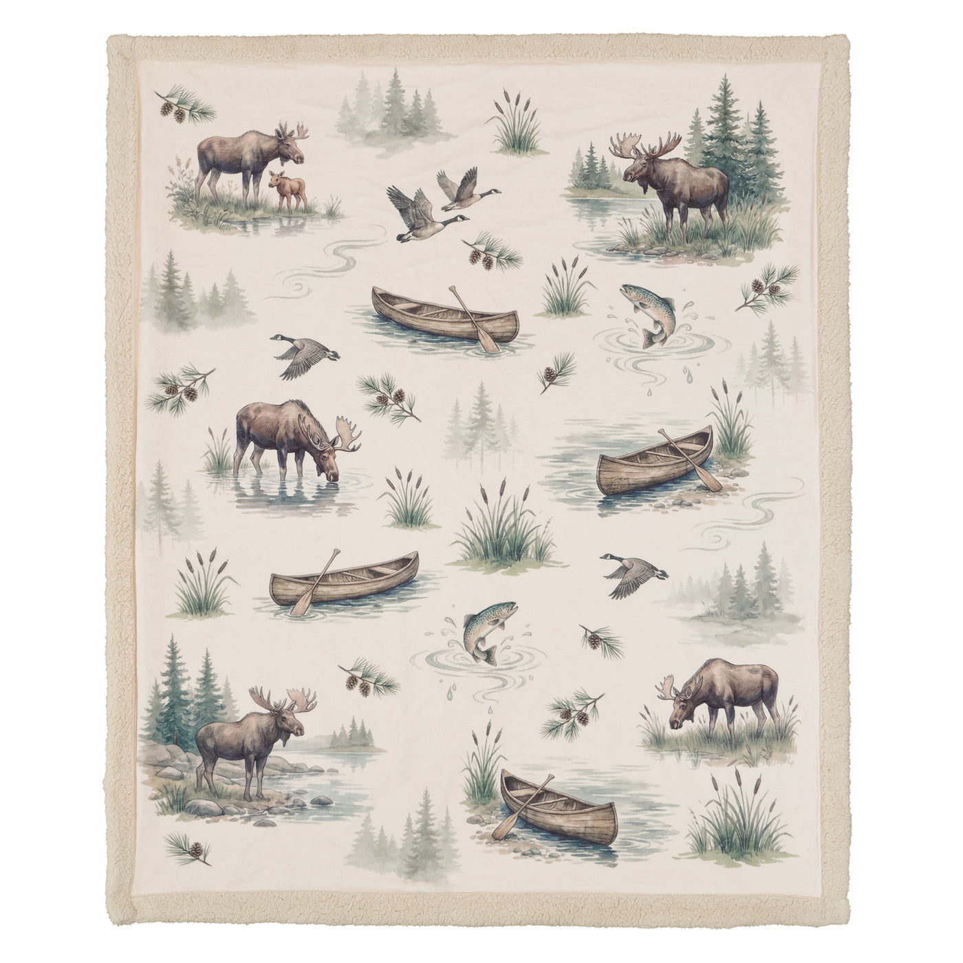 Cabin Country Campfire Sherpa
Throw