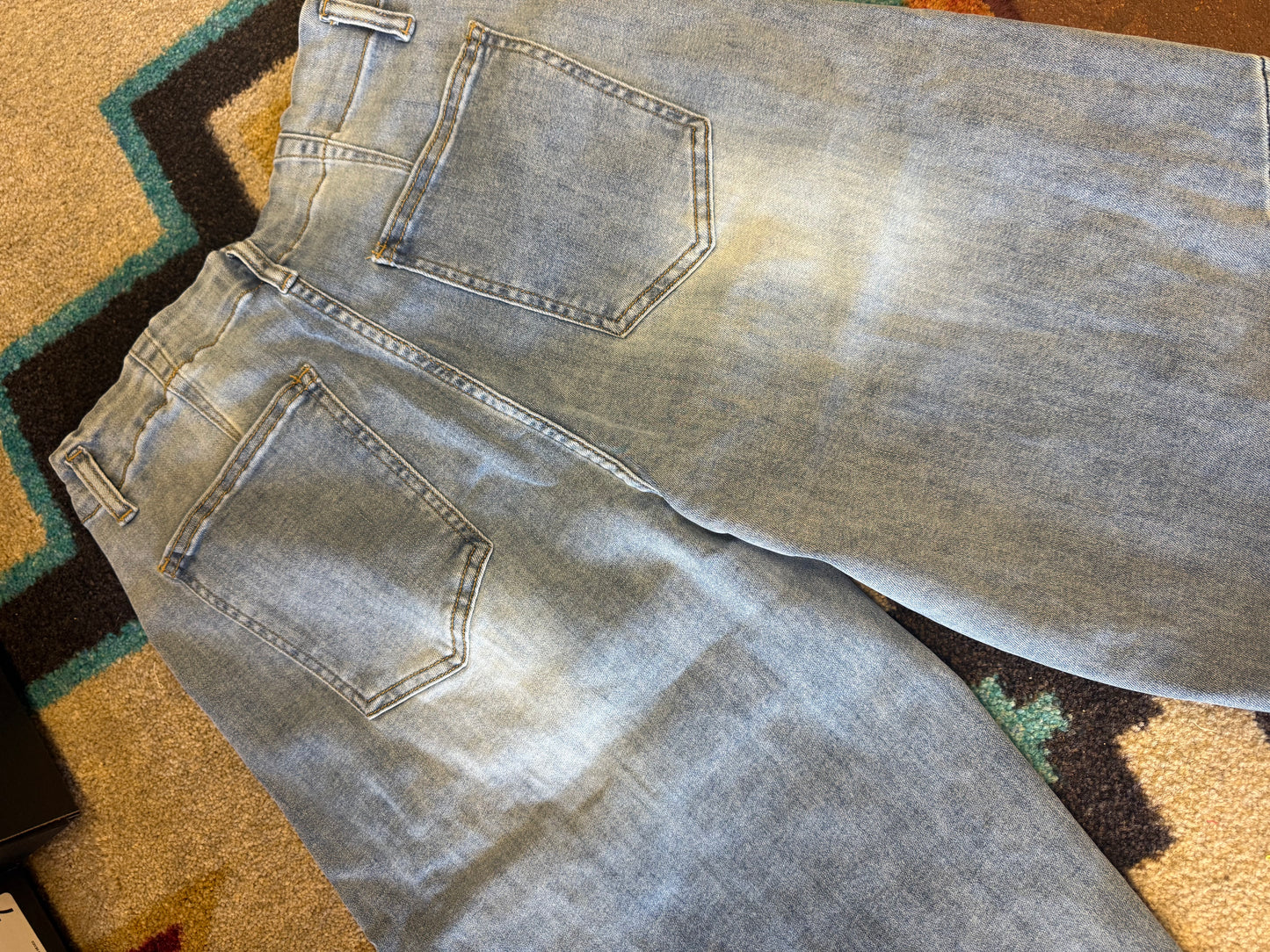 Heart Patched Mineral Washed Jean