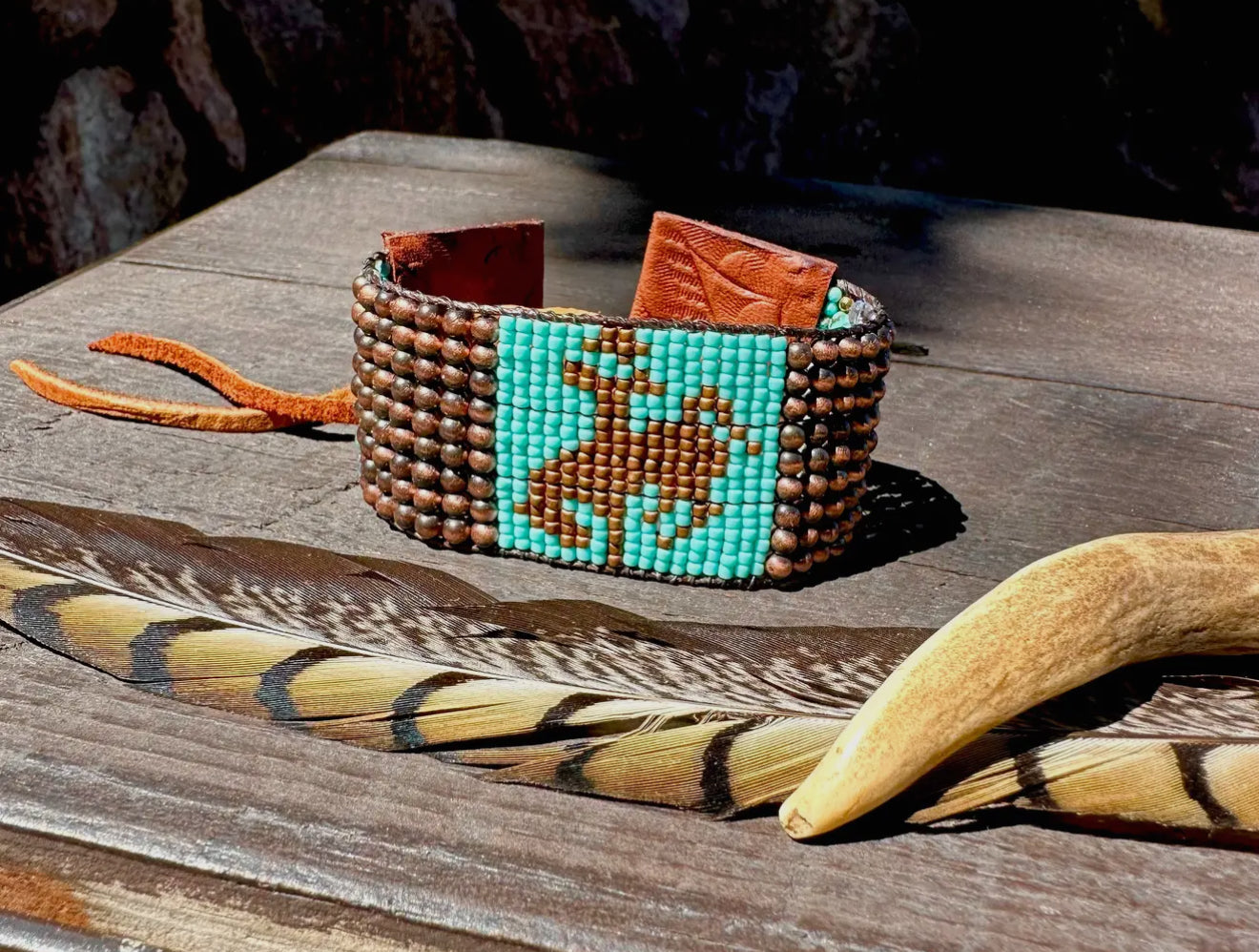 Copper Navajo Pearl Bronc Cuff;
Rhinestone Cowgirl