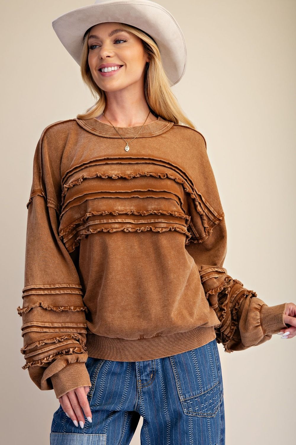 WASHED TERRY KNIT TUNIC