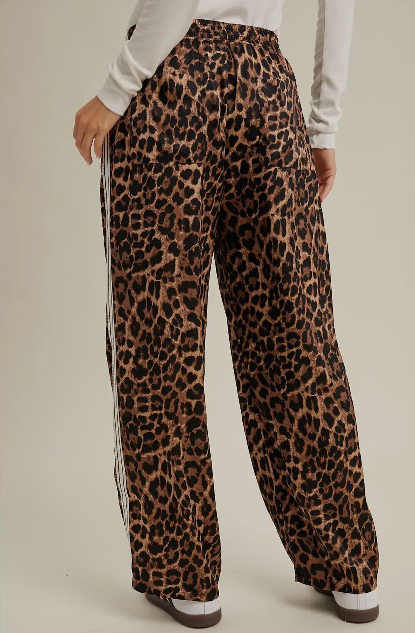 Leopard Pants with Side Trim