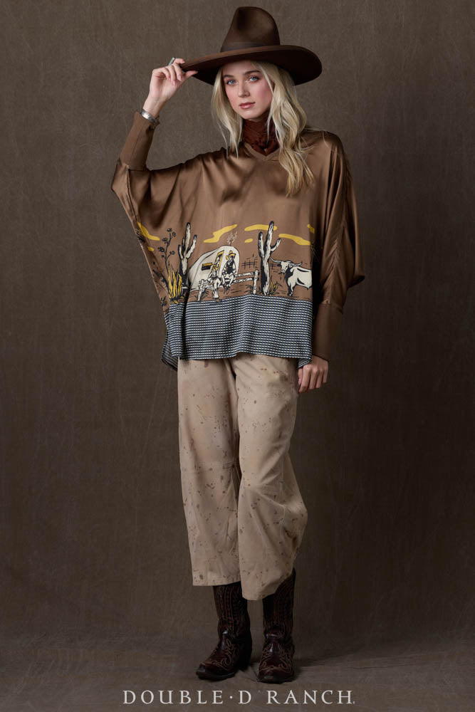 Oil Camp Poncho Top by Double D
