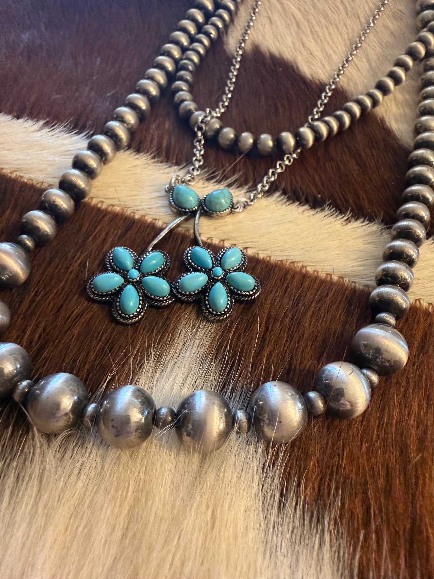 Turquoise Cherries Necklace