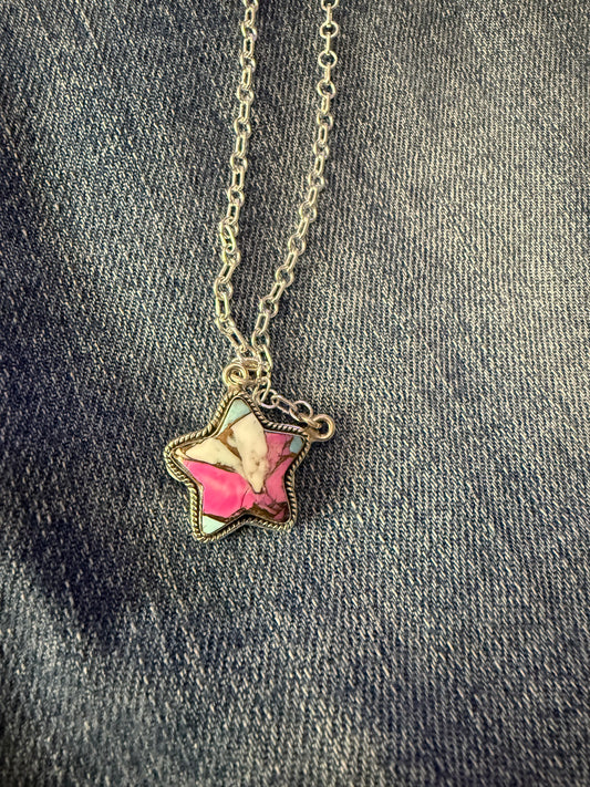 Cotton Candy Star Necklace