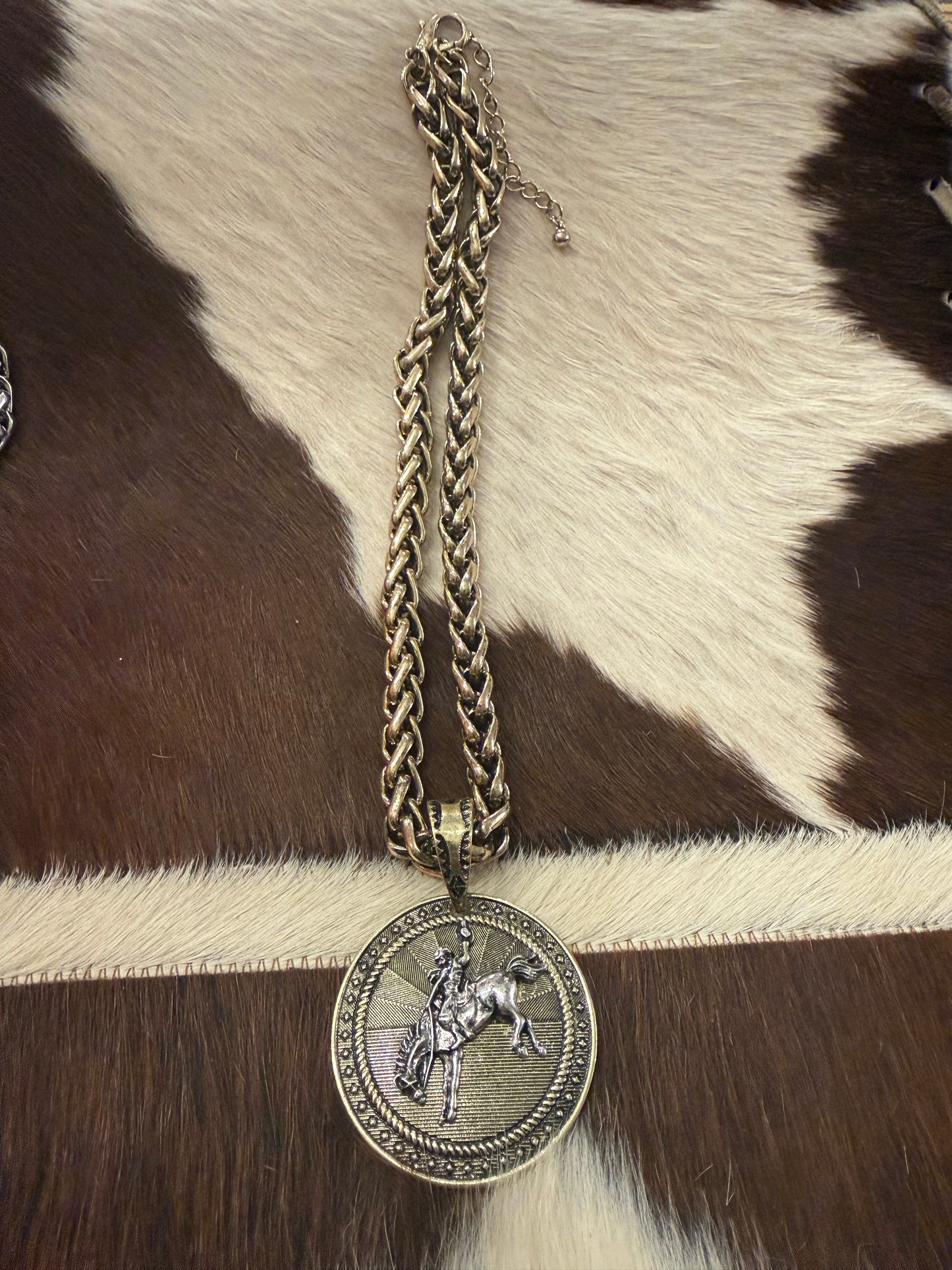 Buckin Medallion Necklace