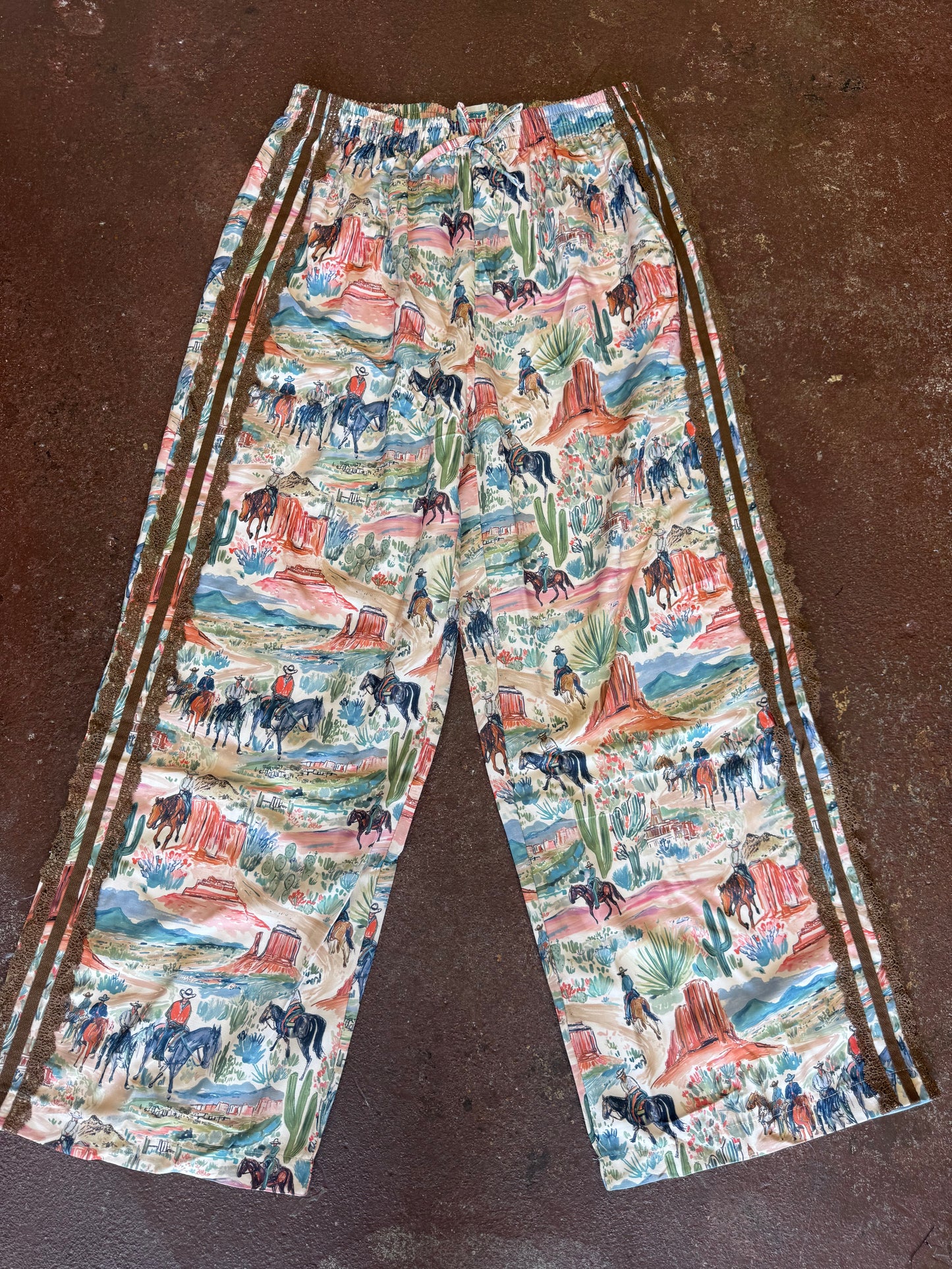 Pink Western Collage Pants