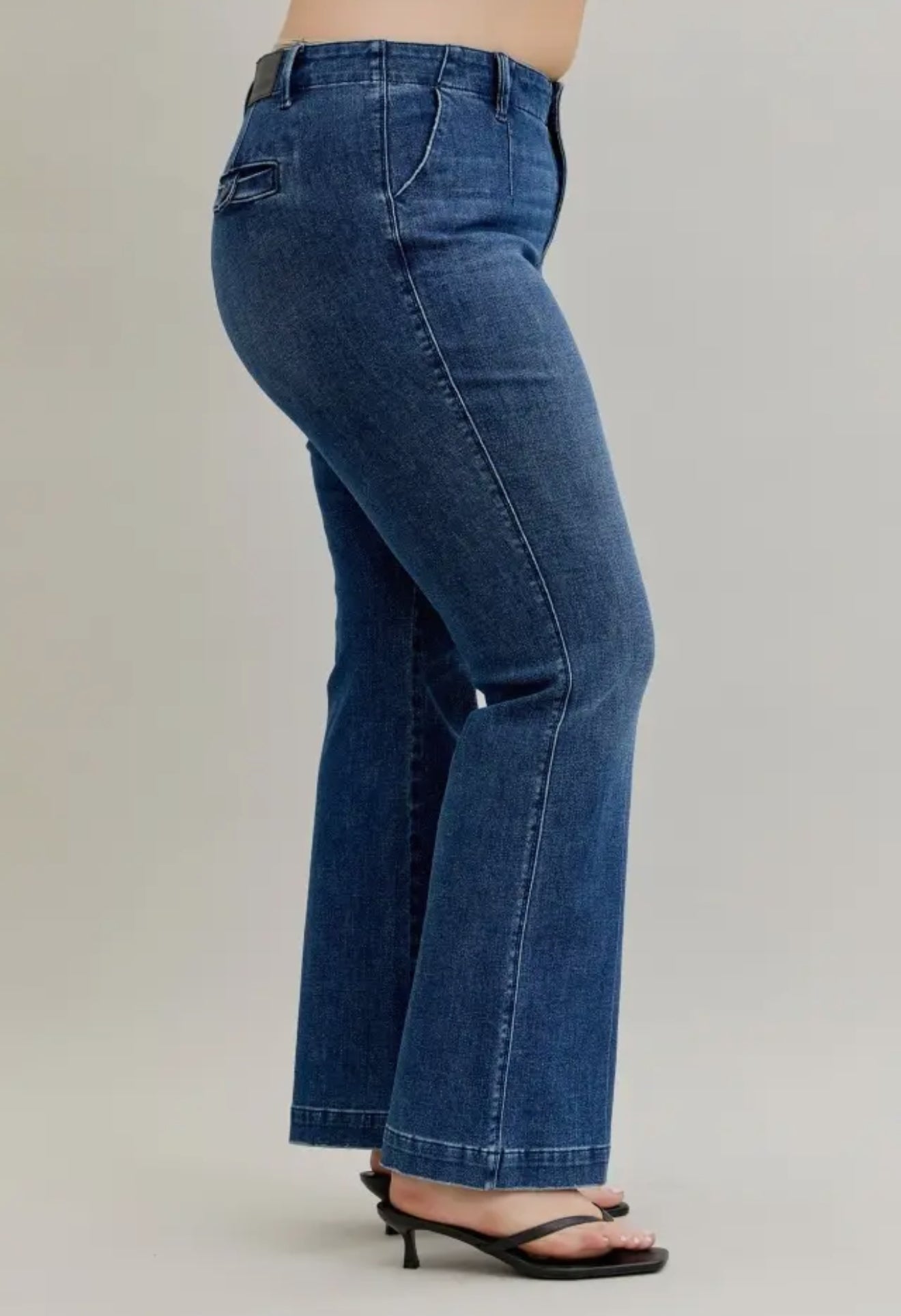 Judy Blue Mid Rise Trouser Bootcut - Tummy Control & Welt Pkts