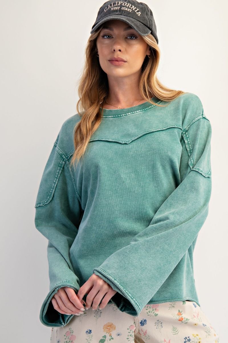 Mineral Wash Terry Pullover