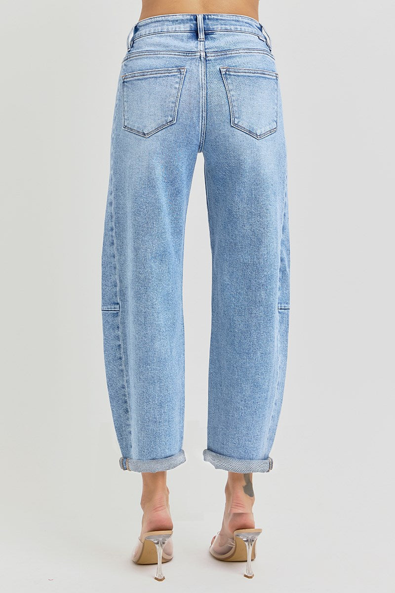 Risen High Rise Barrel Jeans