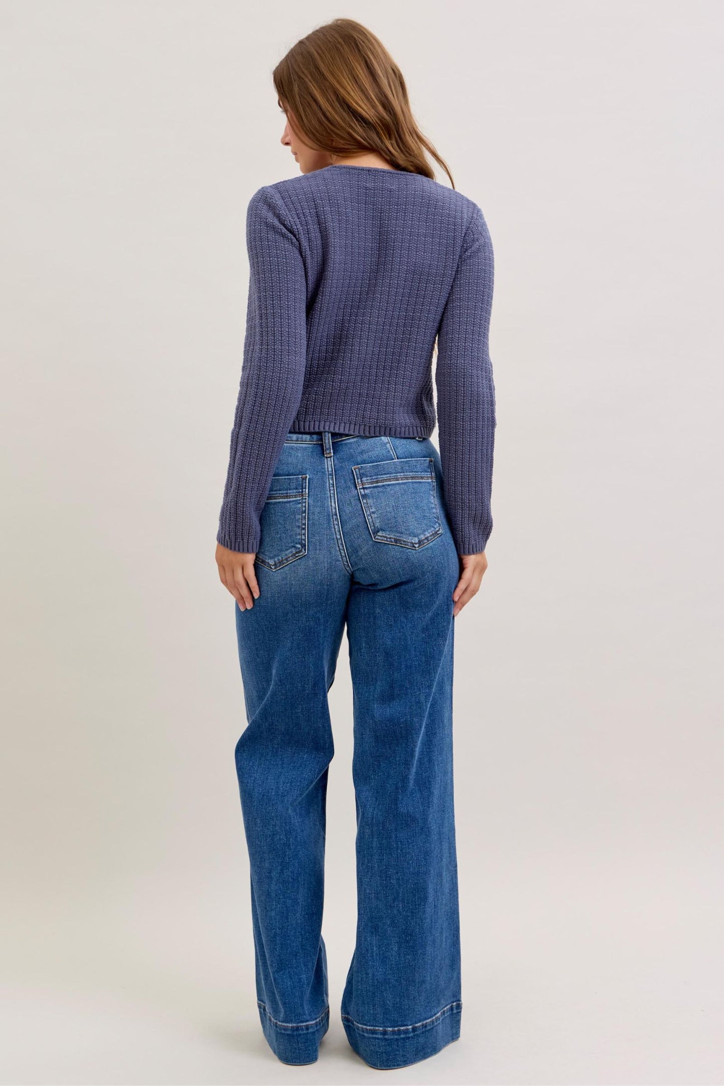 Judy Blue Mid Rise Trouser Retro Wide