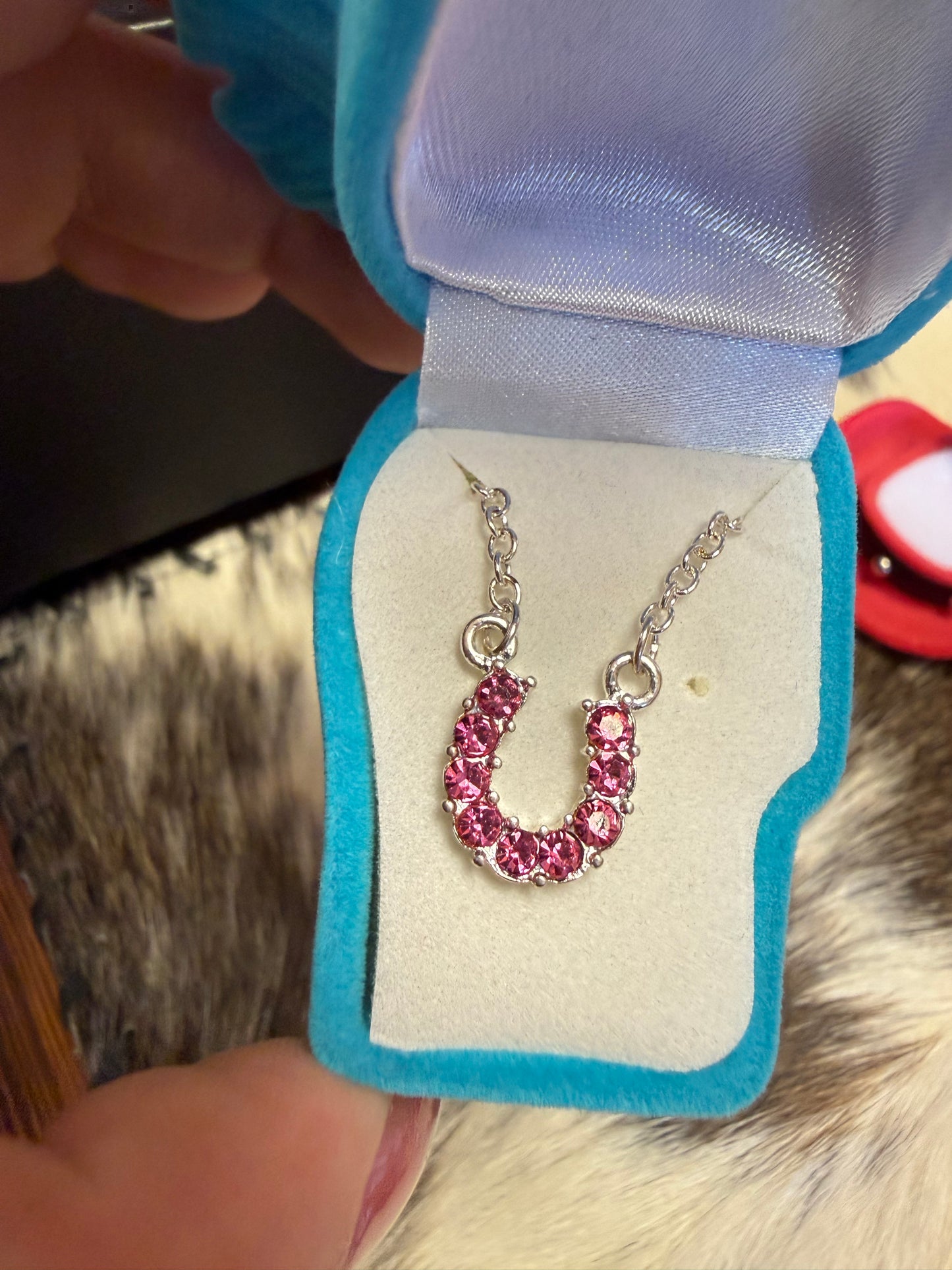AWST Rhinestone Horseshoe Necklace