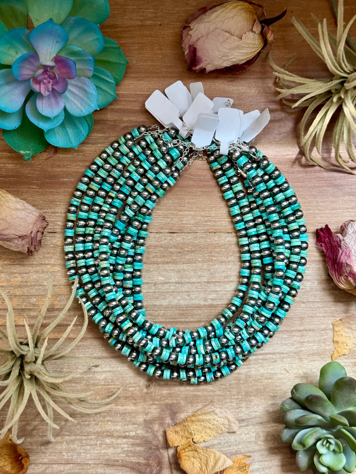 Sterling Silver & Heishi Choker (14” + Extender)