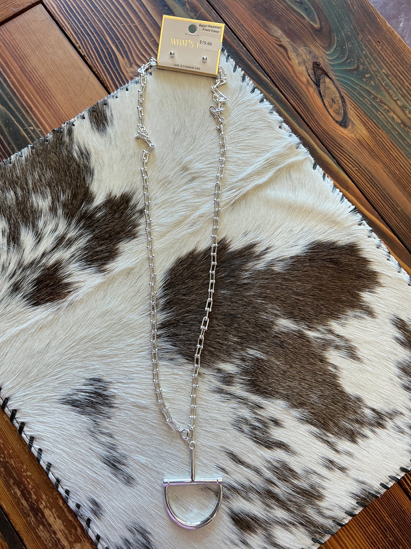 Water Resistant Gold & silver Thick Chain 34" Necklace with Horsebit