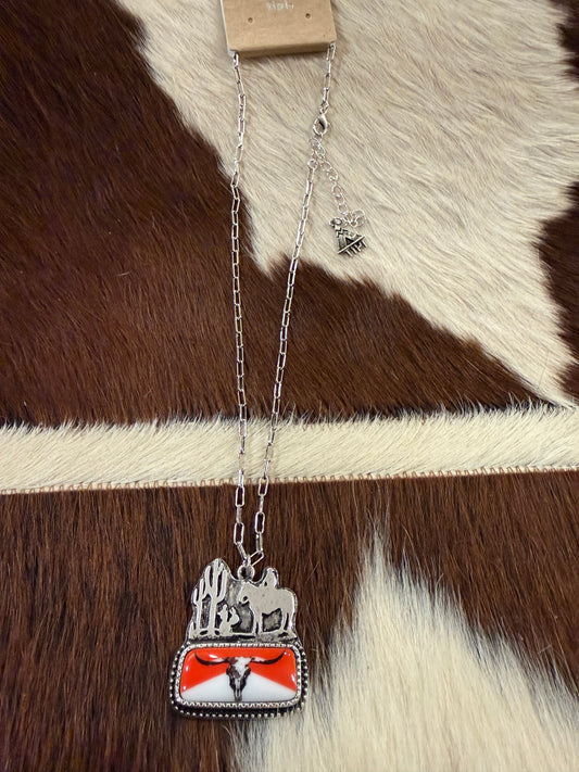 Steer Cowboy Necklace