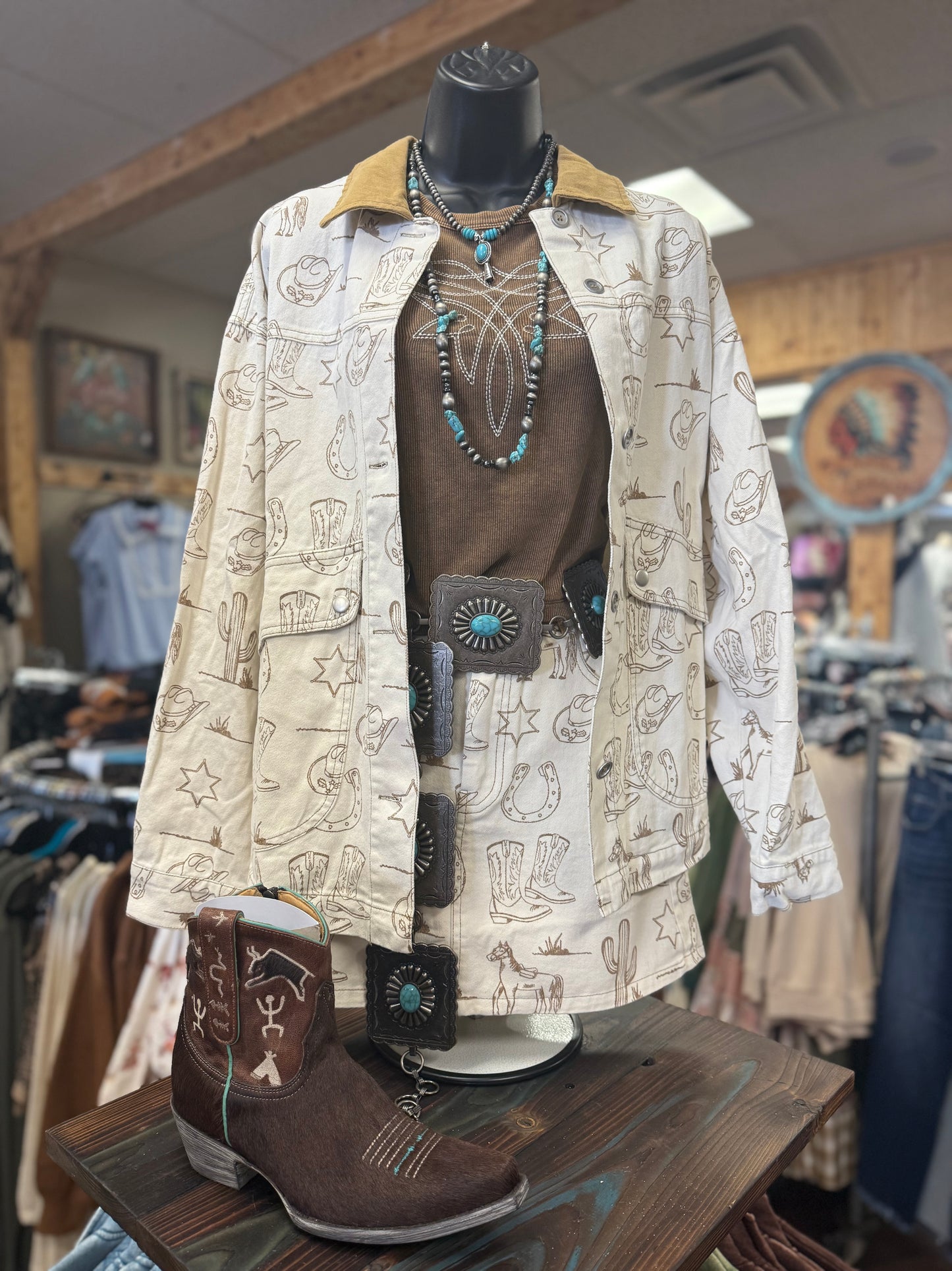 Western Graphic Jacket or Skirt