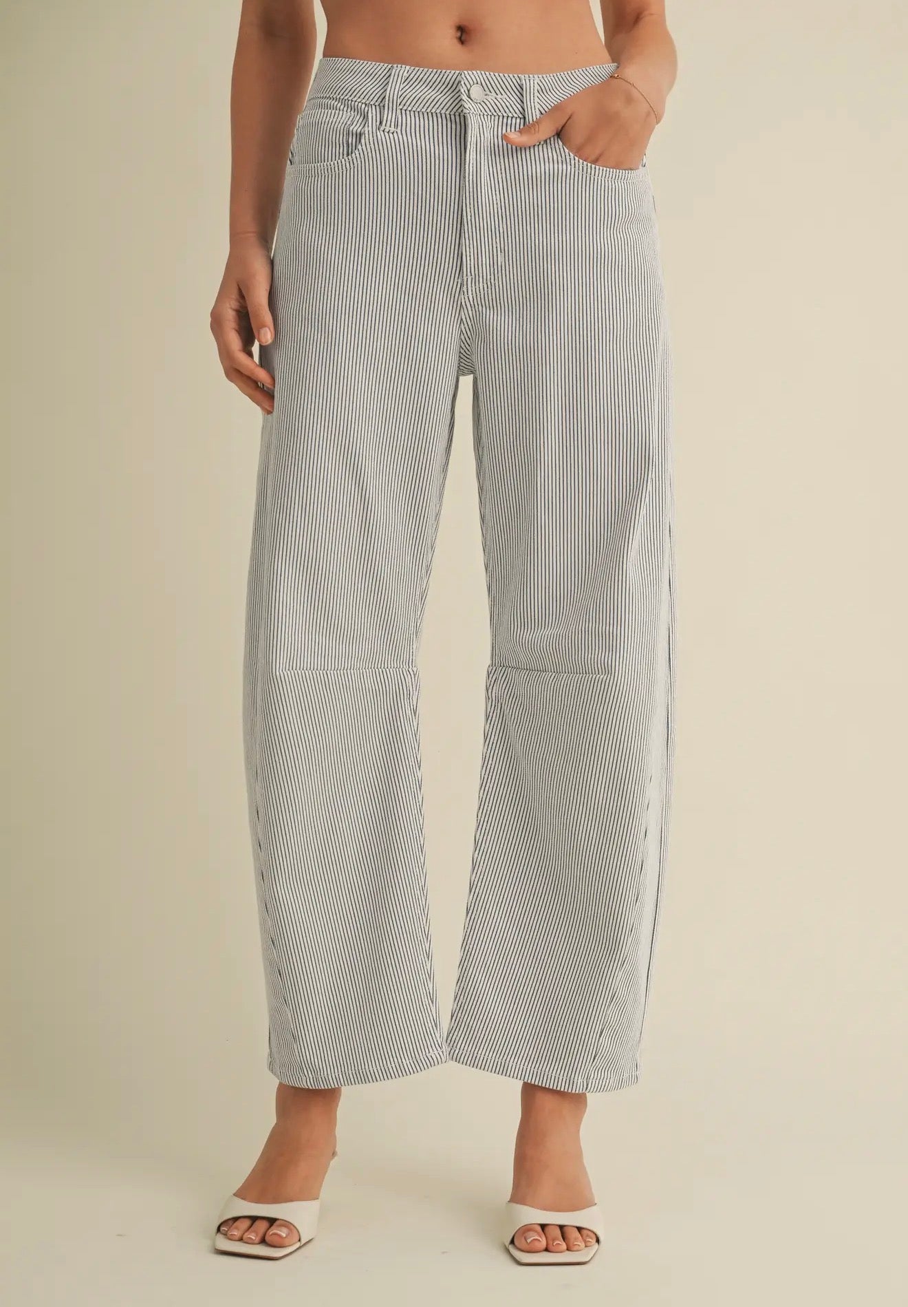 JBD Stripe Barrel Jean
