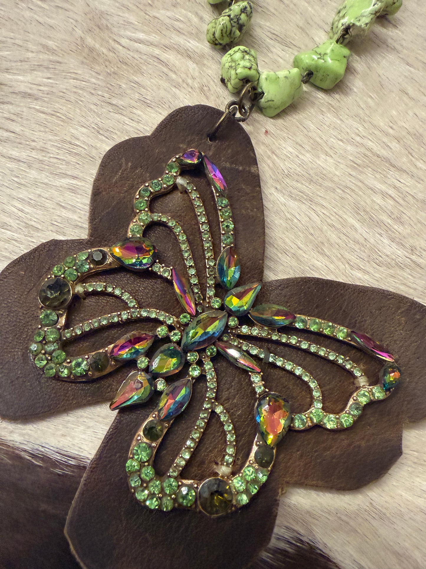 Rainbow Butterfly Necklace