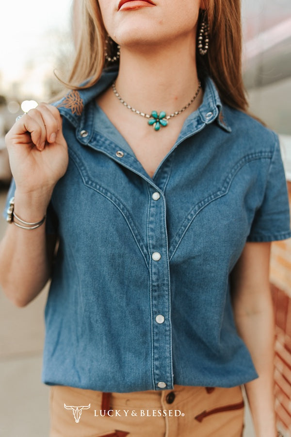 The Olivia Denim Top