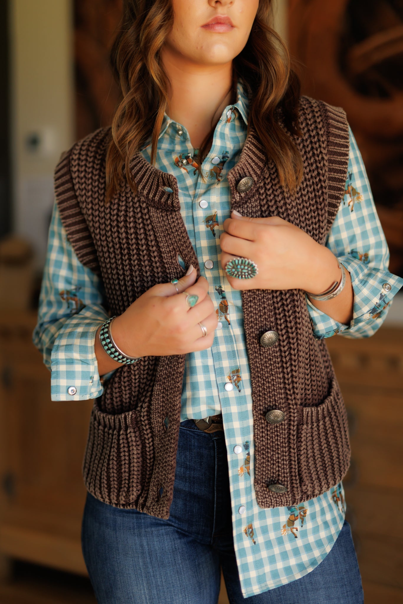 Corded Concho Vest