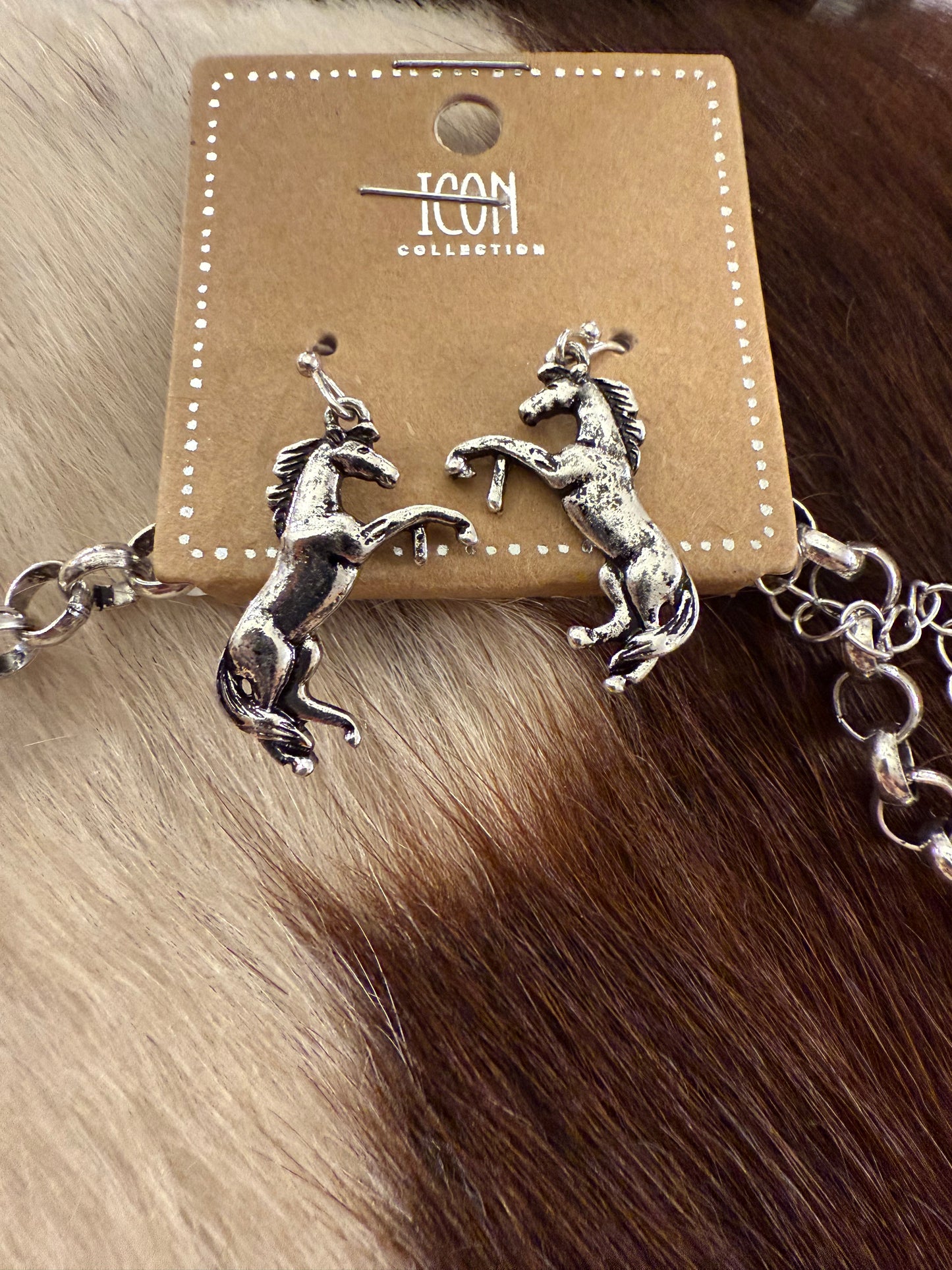 Pink Dice Charm Necklace Set