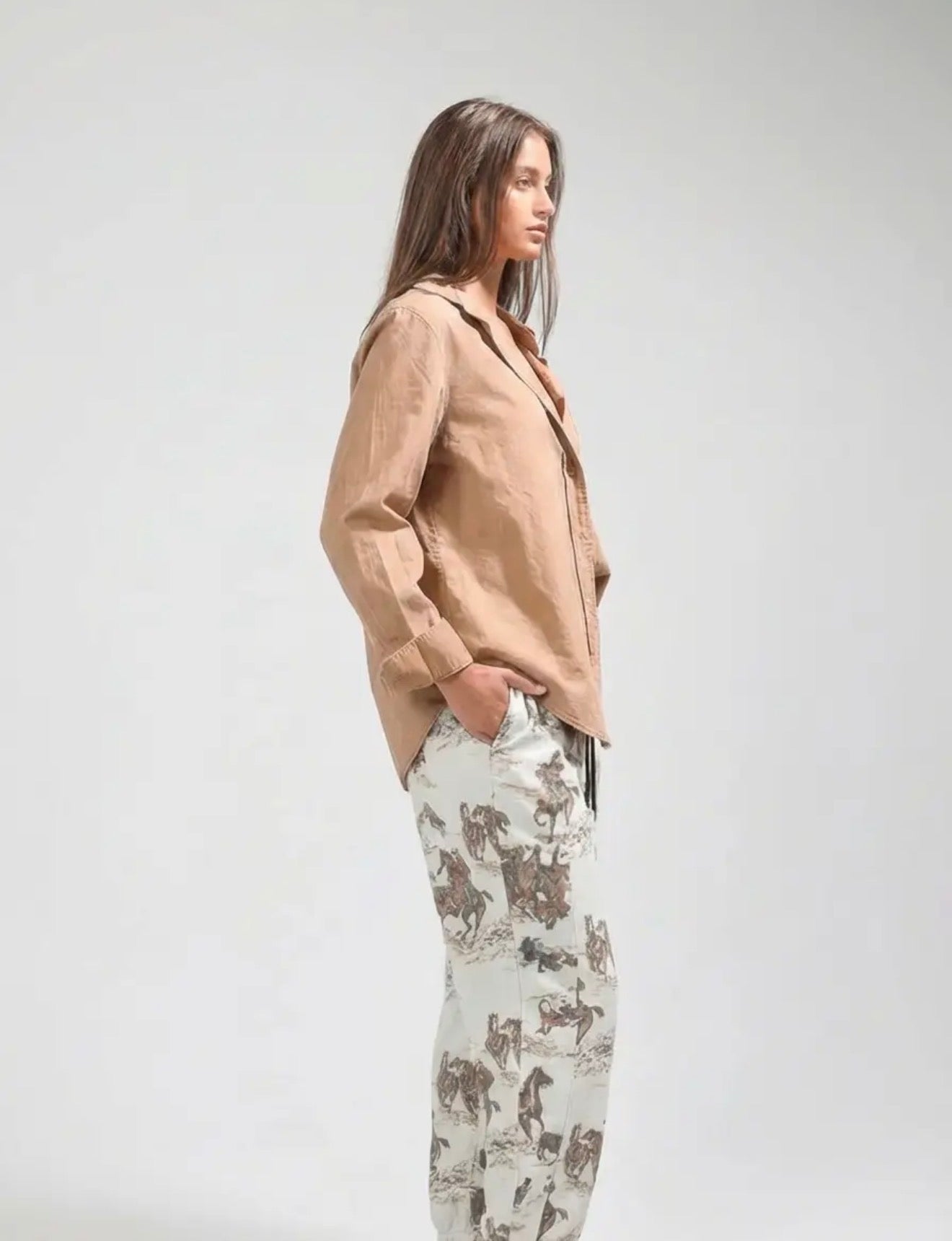 Horse Print Elastic Waist
Cuffed Sweatpants