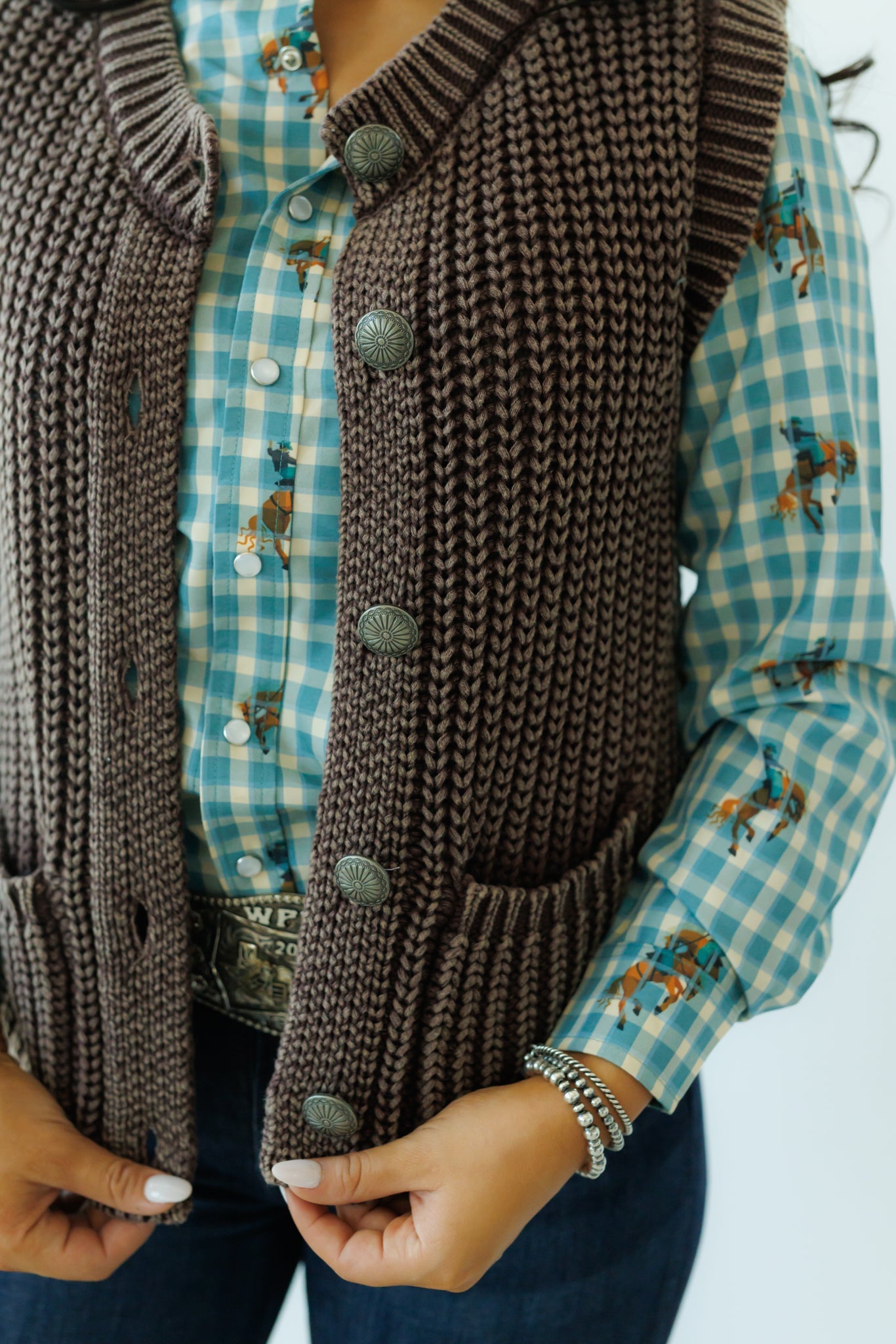 Corded Concho Vest