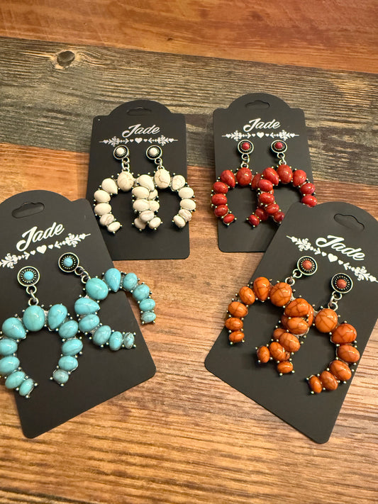 Jade Horseshoe Earrings