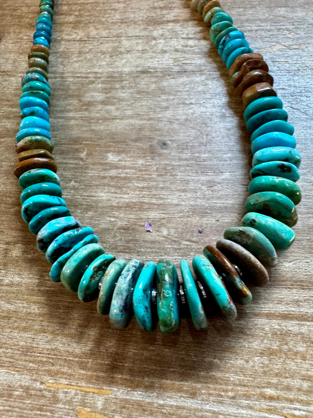 Tri-Color Turquoise & Hematite
Necklace - 23"